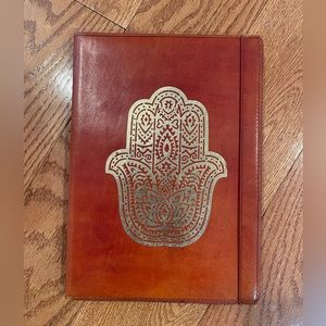 Artisan Handmade Leather Journal – Earthbound Trading Co – Hamsa Design